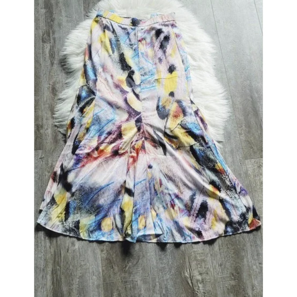 NEW Anthropologie Midi Skirt Multi-Color Print - Size 10 - Picture 5 of 8